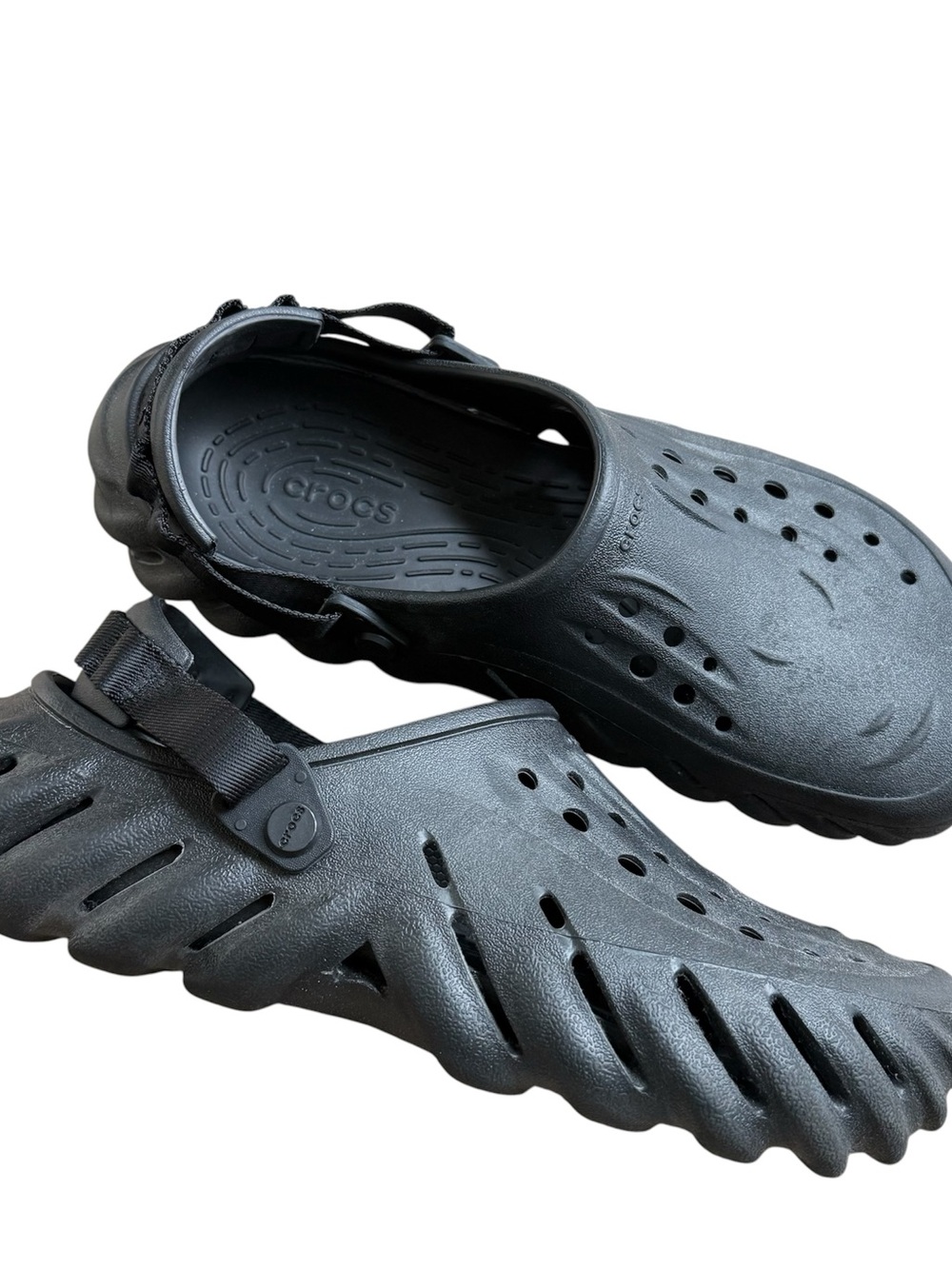 Crocs Echo clogs men size 11 triple black shoes